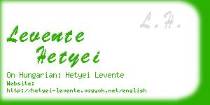 levente hetyei business card